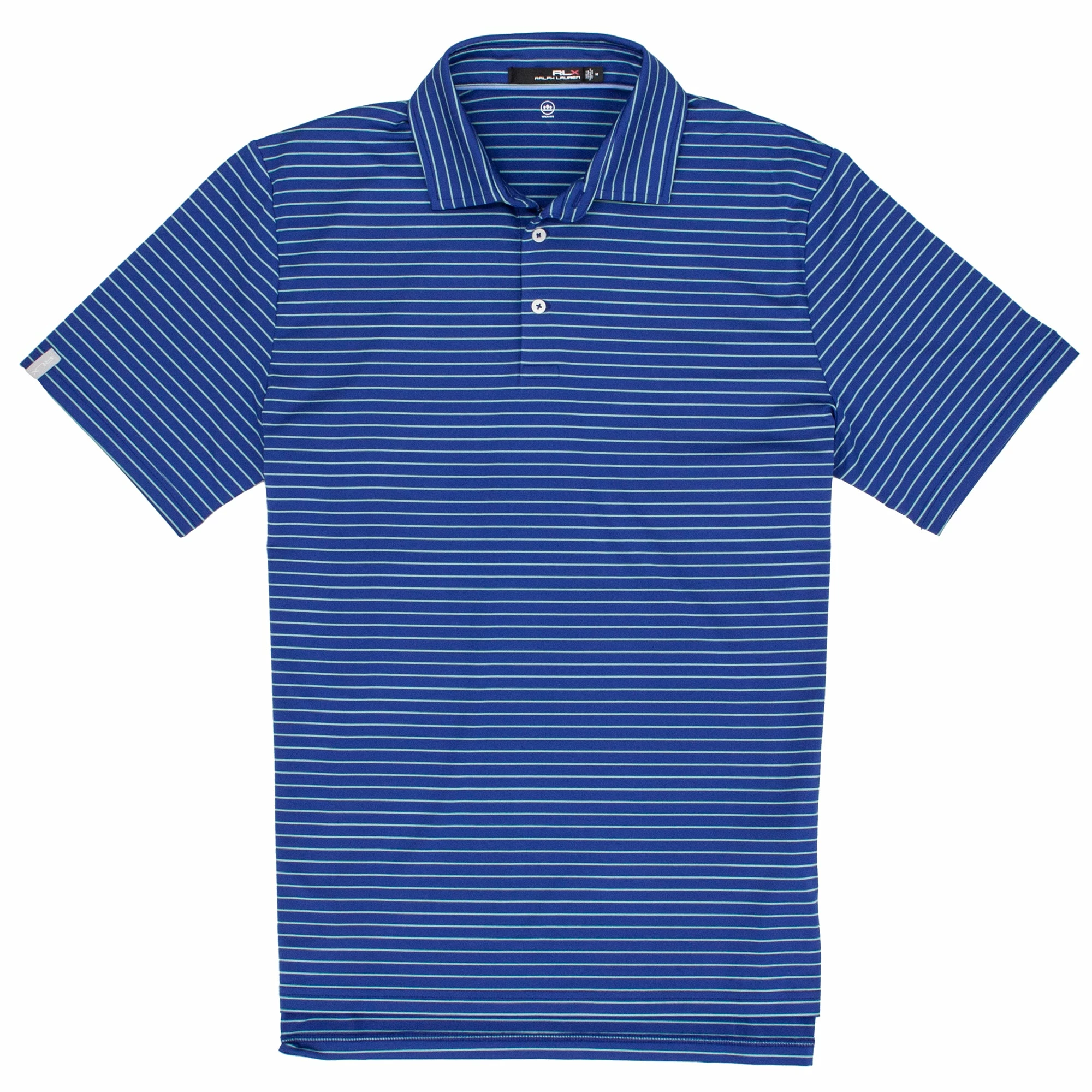 Polo Ralph Lauren RLX Striped Lightweight Airflow Royal Navy Mens Golf Polo