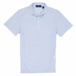 Polo Ralph Lauren Polo Golf Tour Pique Striped Pro Fit Blue White Mens Golf Polo