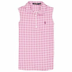 Polo Ralph Lauren Polo Golf Gingham Womens Sleeveless Golf Polo