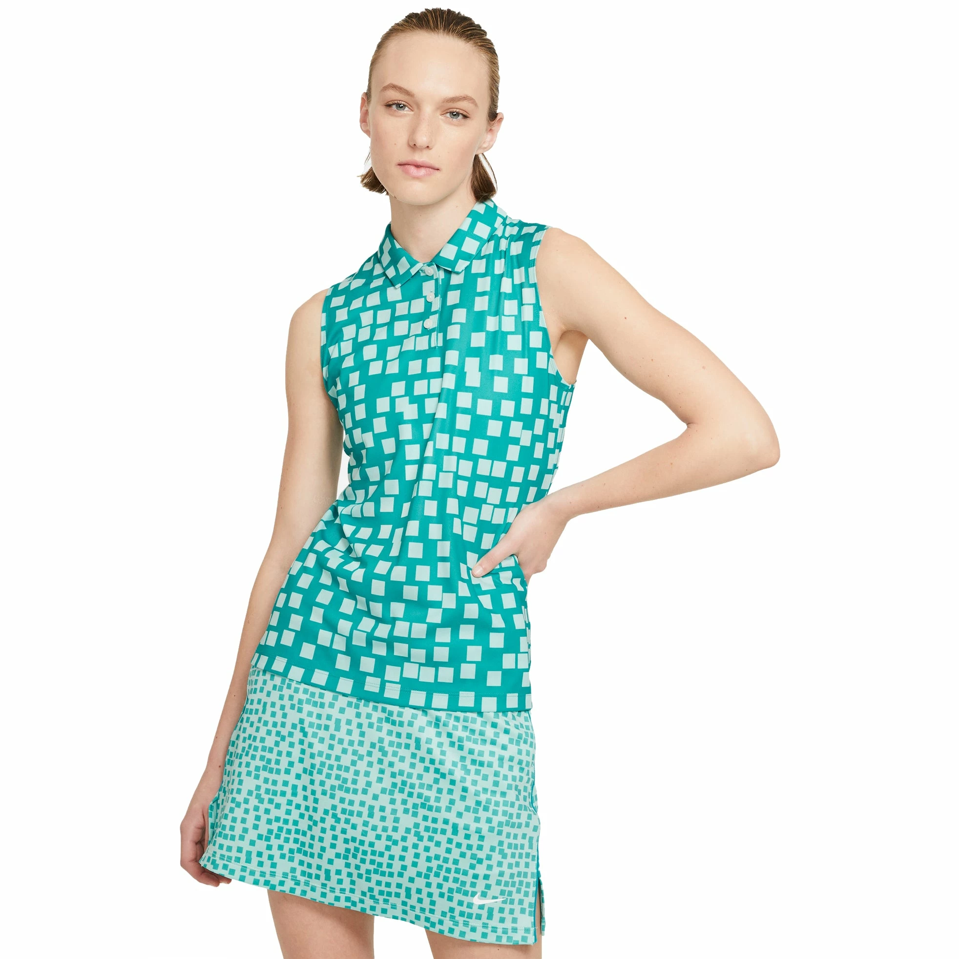 Nike Golf Nike Dri-FIT Printed Womens Sleeveless Golf Polo - Image 2