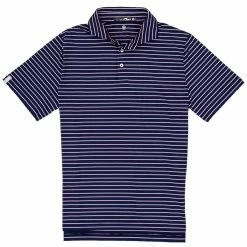 Polo Ralph Lauren RLX Ralph Lauren Featherweight Airflow French Navy-Carmel Pink Mens Golf Polo