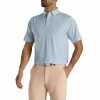 FootJoy Southern Living Lisle Stripe Light Blue-White Mens Golf Polo