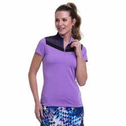 EP NY EP New York Opulence Womens Cap Sleeve Golf Polo