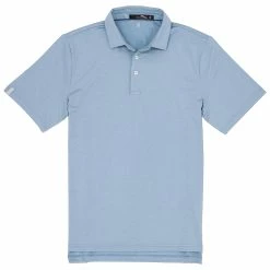 Polo Ralph Lauren RLX Ralph Lauren Lightweight Airflow Chambray Heather Mens Golf Polo
