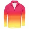 Polo Ralph Lauren RLX Ralph Lauren Printed Airflow Jersey Sunset Ombre Womens Golf 1/4 Zip