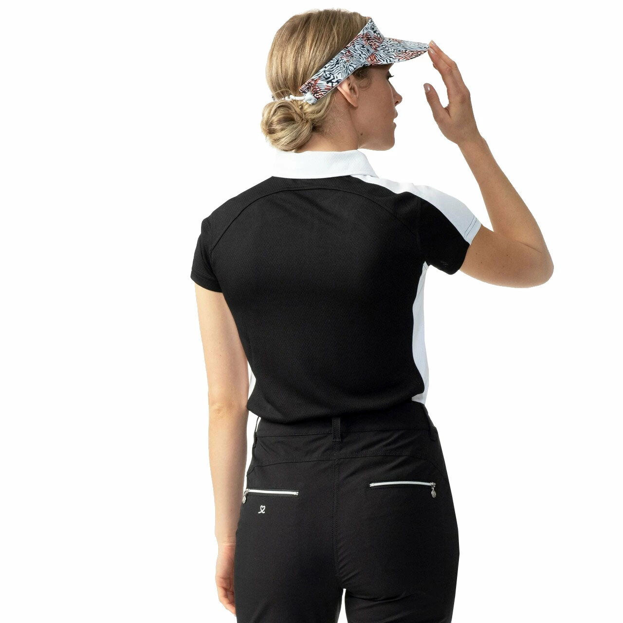 Daily Sports Roxa Black Womens Cap Sleeve Golf Polo - Image 2