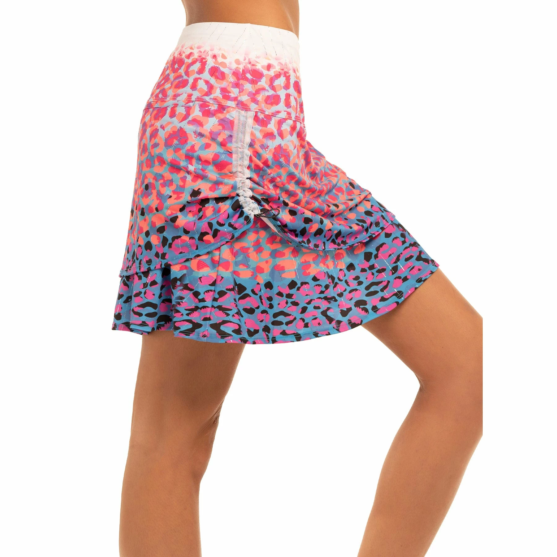 Lucky In Love Lucky Leopard Multi 15.75in Womens Golf Skort - Image 2