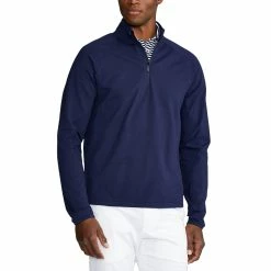 Polo Ralph Lauren RLX Ralph Lauren Mockneck Techy Terry French Navy Mens Golf 1/2 Zip