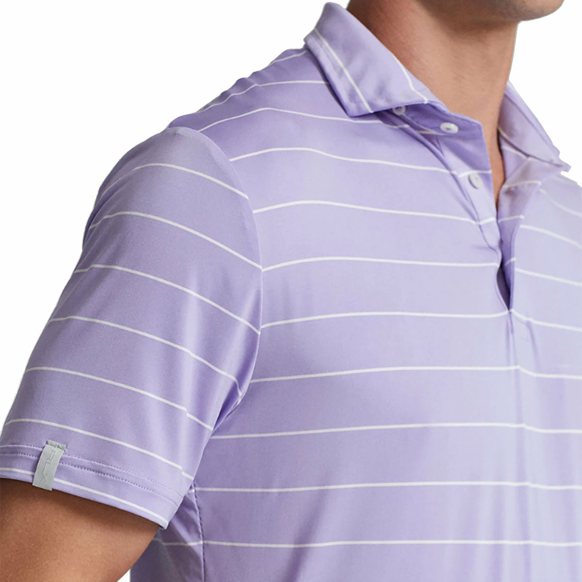 Polo Ralph Lauren RLX Ralph Lauren Yarn-Dye Featherweight Airflow Lavender Mens Golf Polo - Image 3