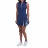 EP NY EP New York Zip Mandarin Collar Inky Womens Golf Dress