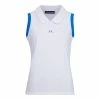 J.Lindeberg J. Lindeberg Yuri White Womens Sleeveless Golf Polo