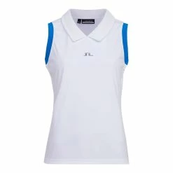 J.Lindeberg J. Lindeberg Yuri White Womens Sleeveless Golf Polo