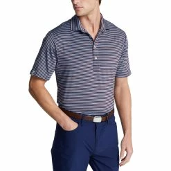 Polo Ralph Lauren RLX Ralph Lauren Lightweight Airflow Jersey Rich Ruby Blue Mens Golf Polo