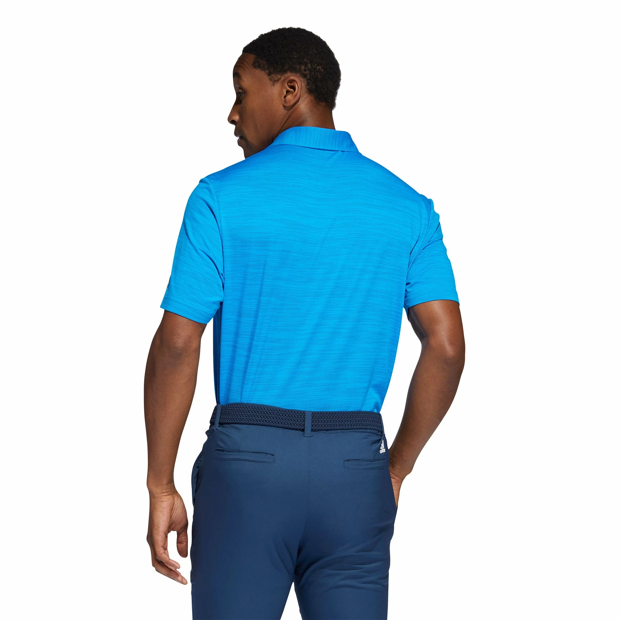Adidas Golf Adidas Space-Dyed Striped Mens Golf Polo - Image 2