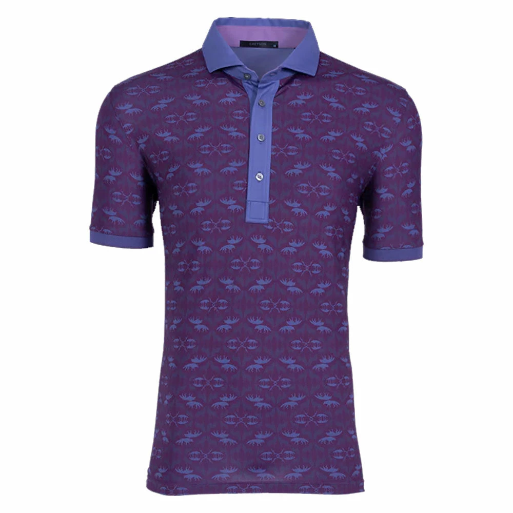 Greyson Wolf Labyrinth Mens Golf Polo - Image 3