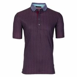 Greyson Feather Bone Windflower Mens Golf Polo